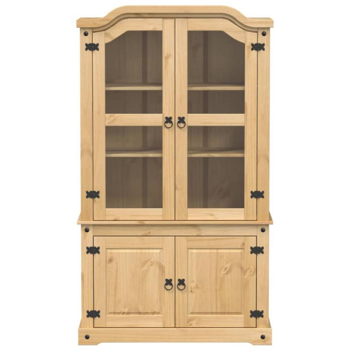VIDAXL Vitrine en verre Corona 103,5x42x180 cm bois de pin massif