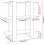 Voir la diapositive 6 : VIDAXL Bibliotheque/Separateur de piece Noir 80x30x123,5 cm
