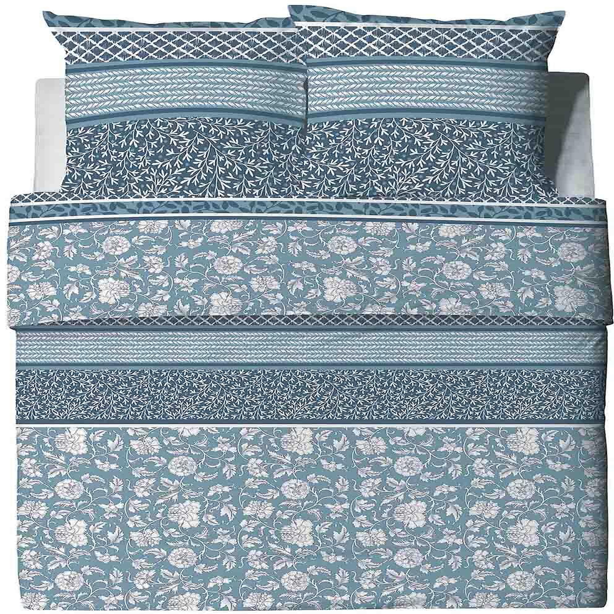 Voir la diapositive 4 : Les Ateliers du Linge Parure de housse de couette 100% coton bio 57fils debby