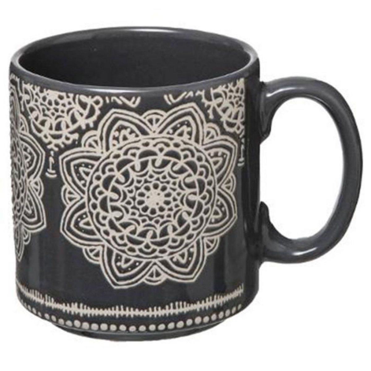 SECRET DE GOURMET Lot de 4 Mugs sur Rack  Indonésie  24cl Multicolore