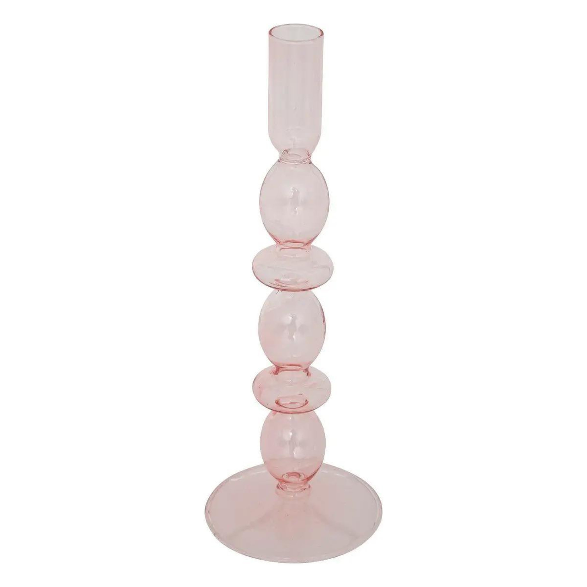 ATMOSPHERA Chandelier en Verre Design  Bulles  25cm Rose Clair