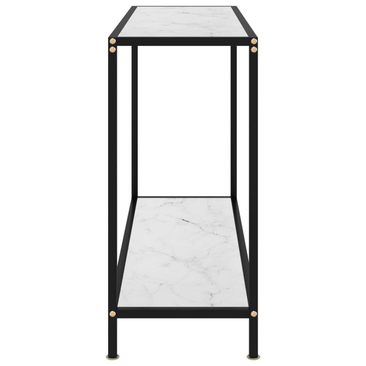 VIDAXL Table console Blanc 100x35x75 cm Verre trempe