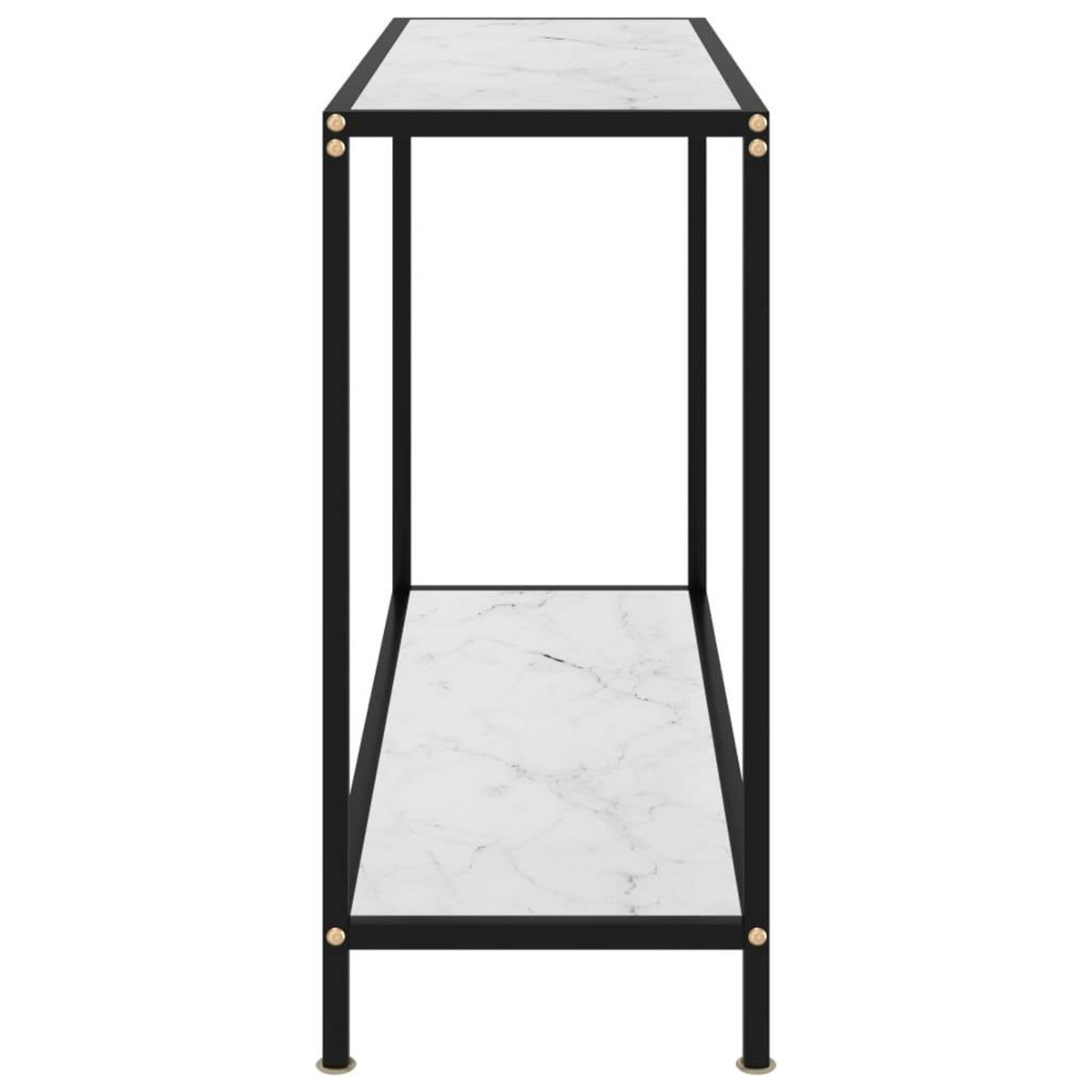 VIDAXL Table console Blanc 100x35x75 cm Verre trempe