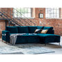 Voir la diapositive 3 : BEST MOBILIER Lilly - canapé d'angle droit - 5 places - convertible - en velours