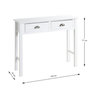 Voir la diapositive 4 : Paris Prix Console 2 Tiroirs  Lavido  100cm Blanc Laqué
