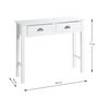 Voir la diapositive 4 : Paris Prix Console 2 Tiroirs  Lavido  100cm Blanc Laqué