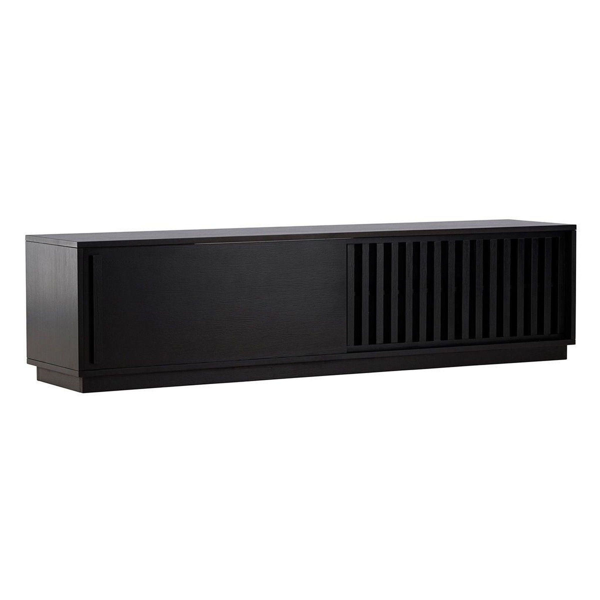 Paris Prix Meuble tv design nervuré  lugo  180cm noir