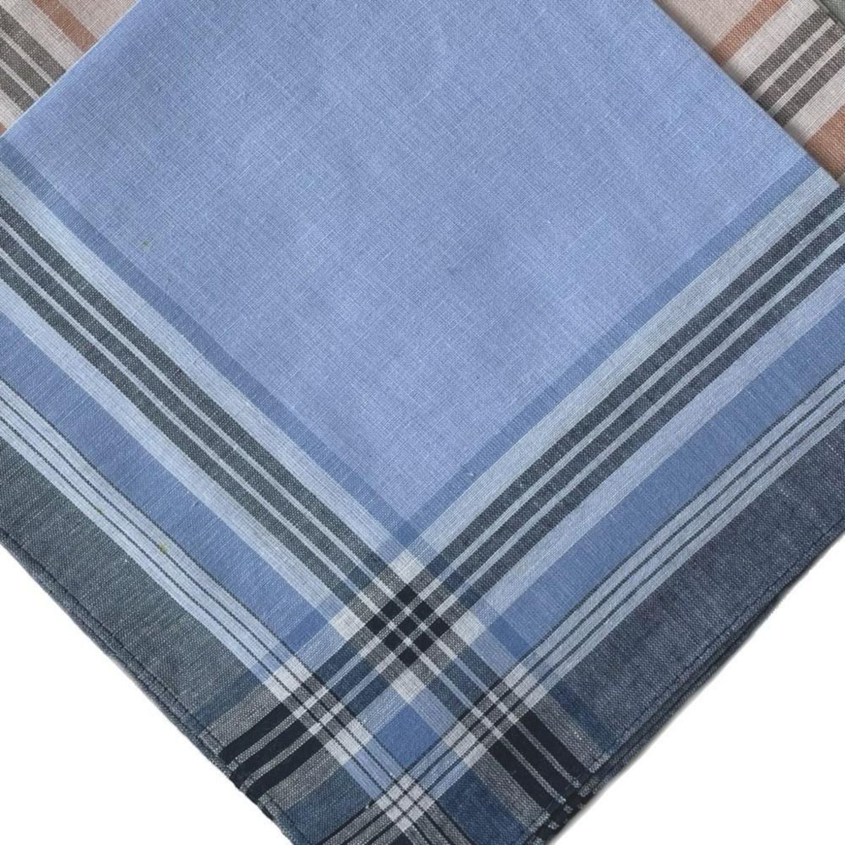 VANDERSICKEL Lot de 12 mouchoirs Homme 40x40cm 100% coton