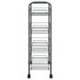 Voir la diapositive 4 : VIDAXL Chariot de cuisine a 4 niveaux Gris 46x26x85 cm Fer
