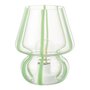 Voir la diapositive 1 : Paris Prix Lampe à Poser Rayures en Verre  Ophelie  19cm Vert