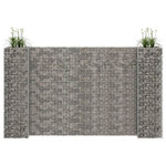 VIDAXL Jardiniere a gabion en H Fil d'acier 260x40x150 cm