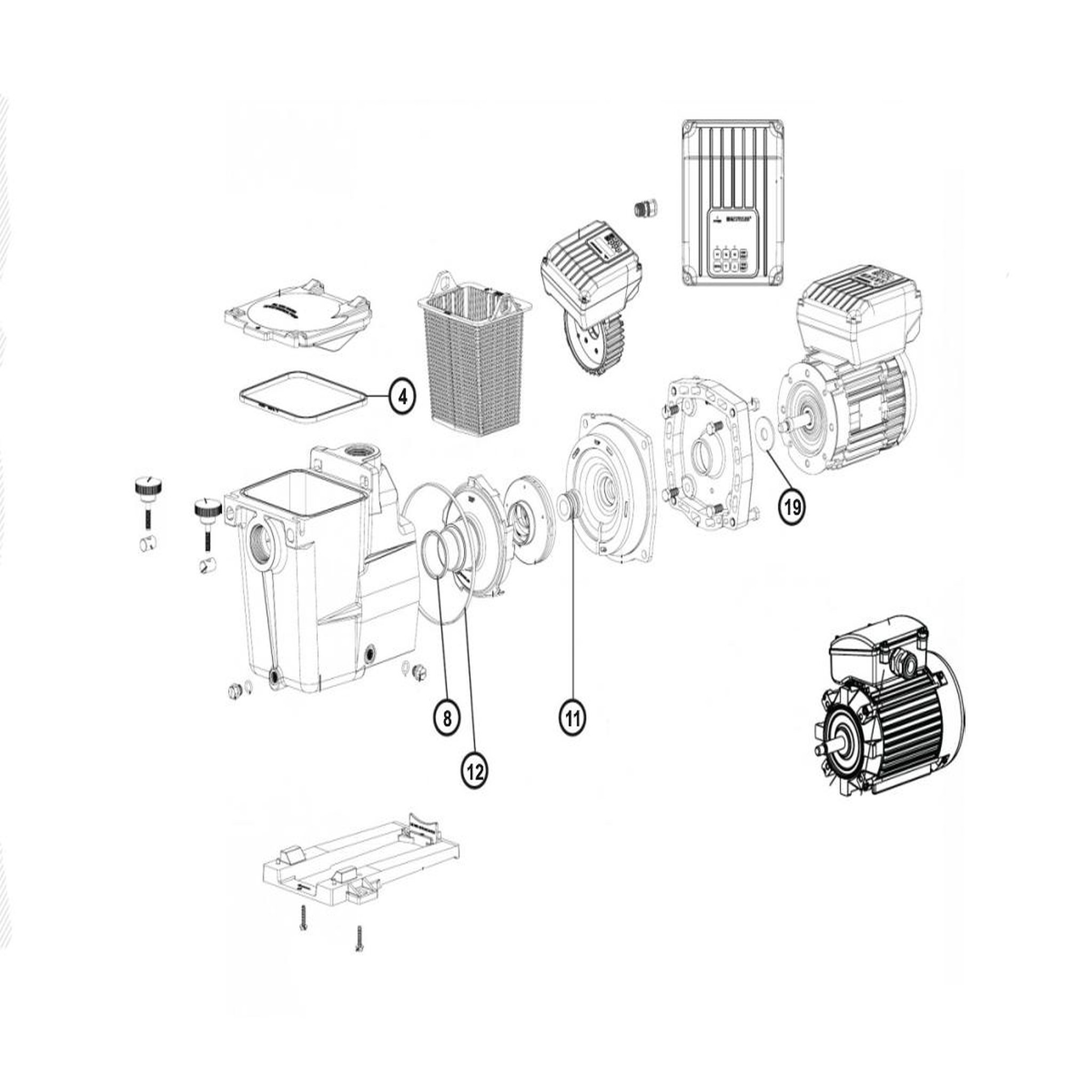 Voir la diapositive 2 : Hayward Pack de joints de remplacement pour pompe Super Pump - SPX1600GS - Noir