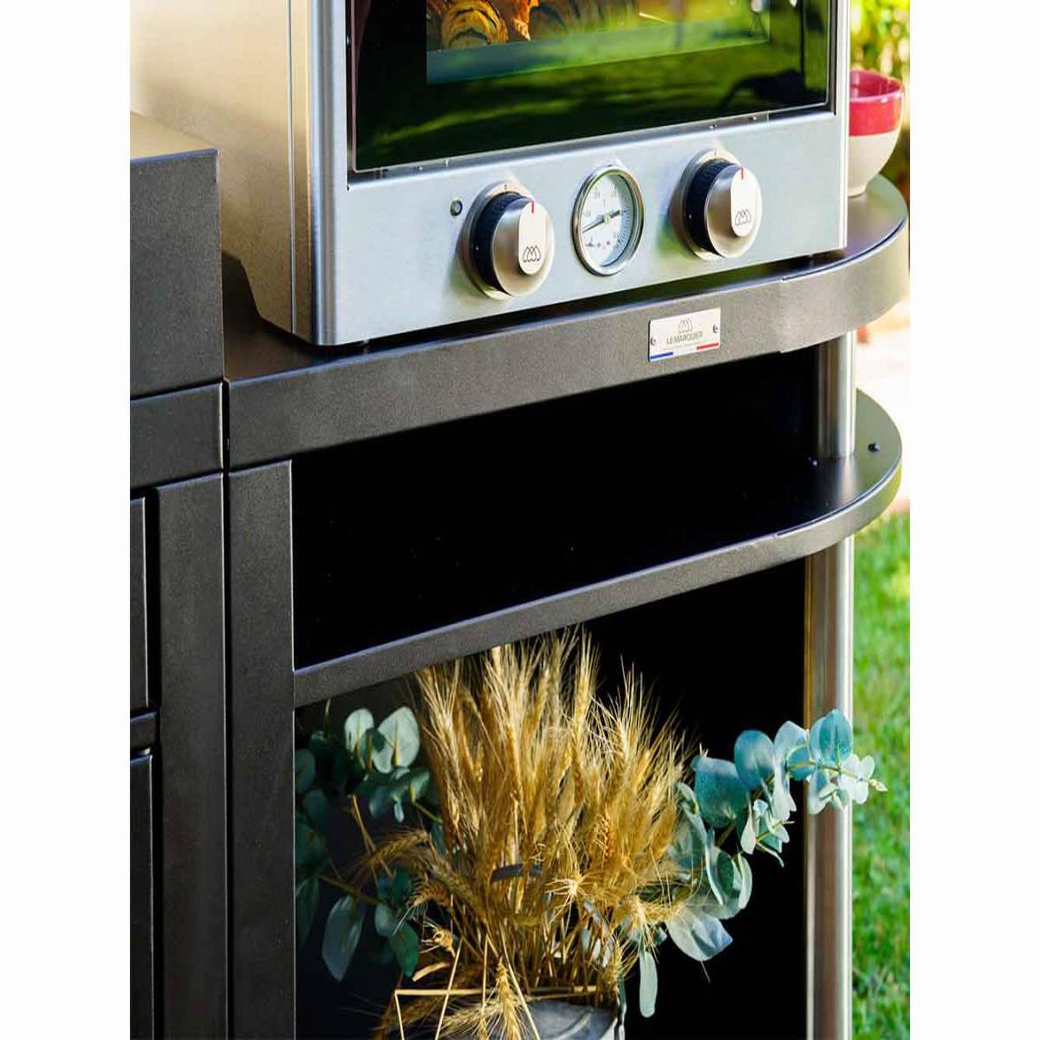Voir la diapositive 2 : Le marquier Meuble cuisine extérieure arrondi droite 80 x 55 cm - le marquier
