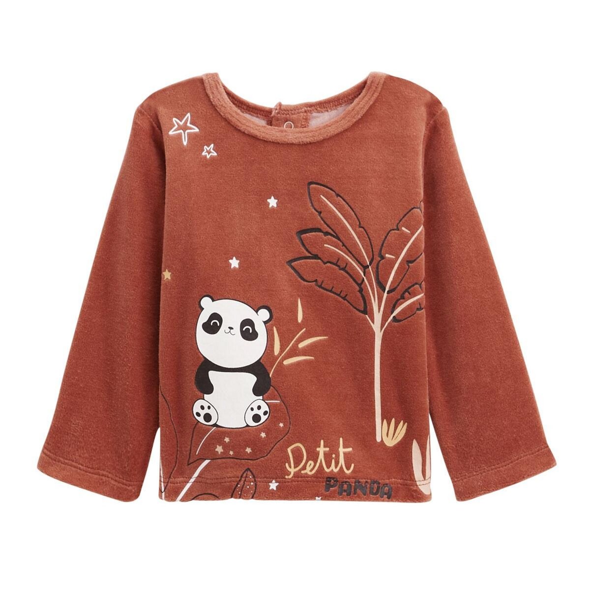 Petit Béguin Pyjama enfant 2 pièces en velours Maloueg