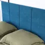 HOMIFAB Tête de lit capitonnée en velours bleu canard 140 cm - Emy