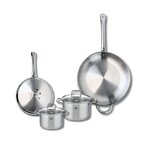 ELO Ensemble de 2 Poêles de cuisson 24 et 32 cm et 2 faitouts 14 et 16 cm Elo Profi Citrin