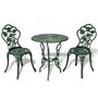 Voir la diapositive 1 : VIDAXL Ensemble de bistro 3 pcs Aluminium coule Vert