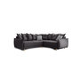 Voir la diapositive 6 : BEST MOBILIER Lena - canapé d'angle convertible - avec coffre - style scandinave - 5 places - droit