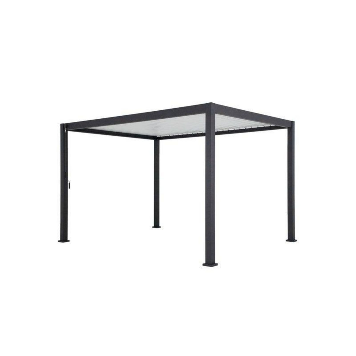 CENTRALE BRICO Pergola bioclimatique autoportante, Prima 4 x 3 m, aluminium, gris anthracite