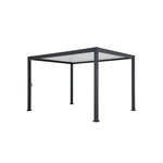 CENTRALE BRICO Pergola bioclimatique autoportante, Prima 4 x 3 m, aluminium, gris anthracite