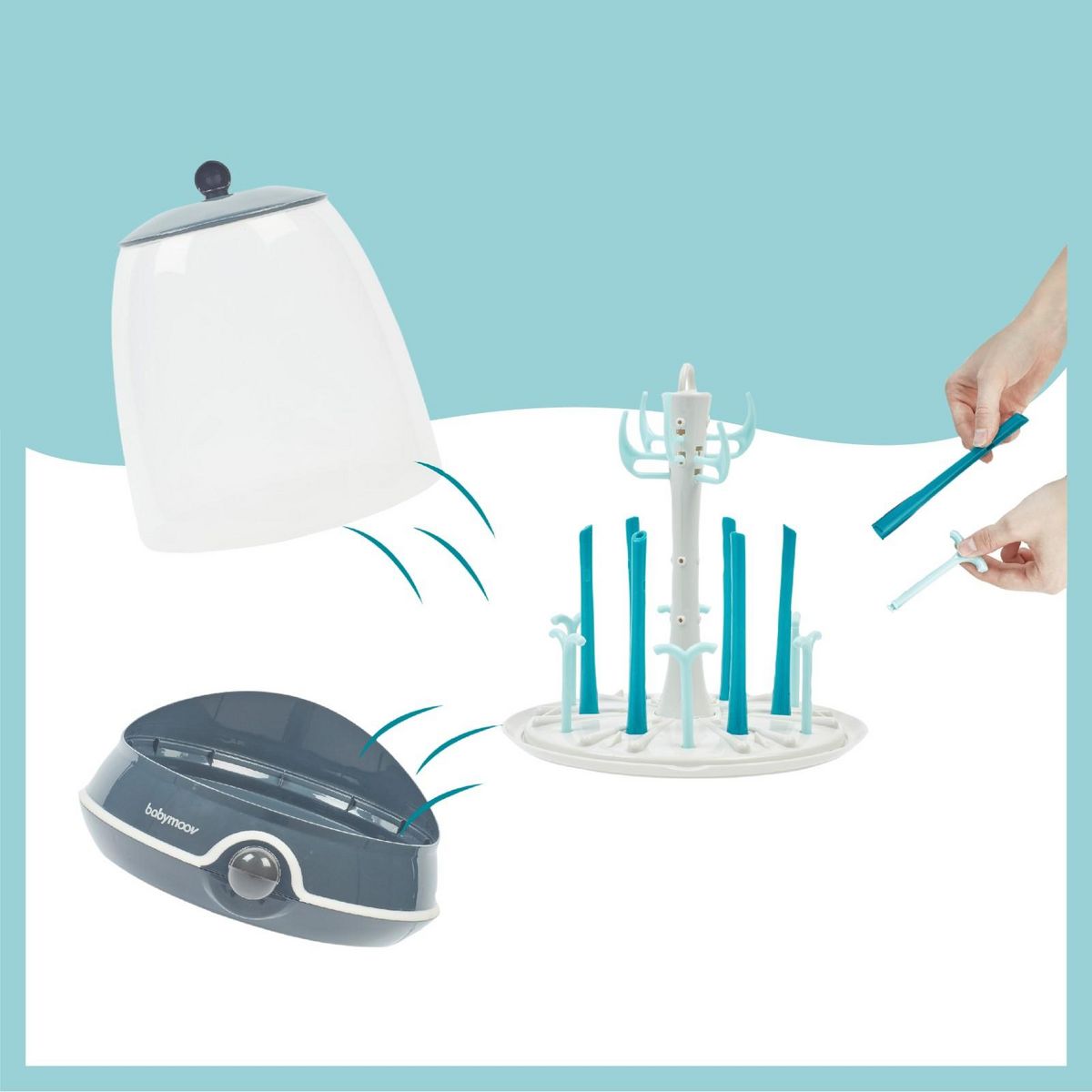 BABYMOOV Stérilisateur 2 en 1 pour enfant Turbo Steam Plus Babymoov - Biberons & Accessoires - Universel