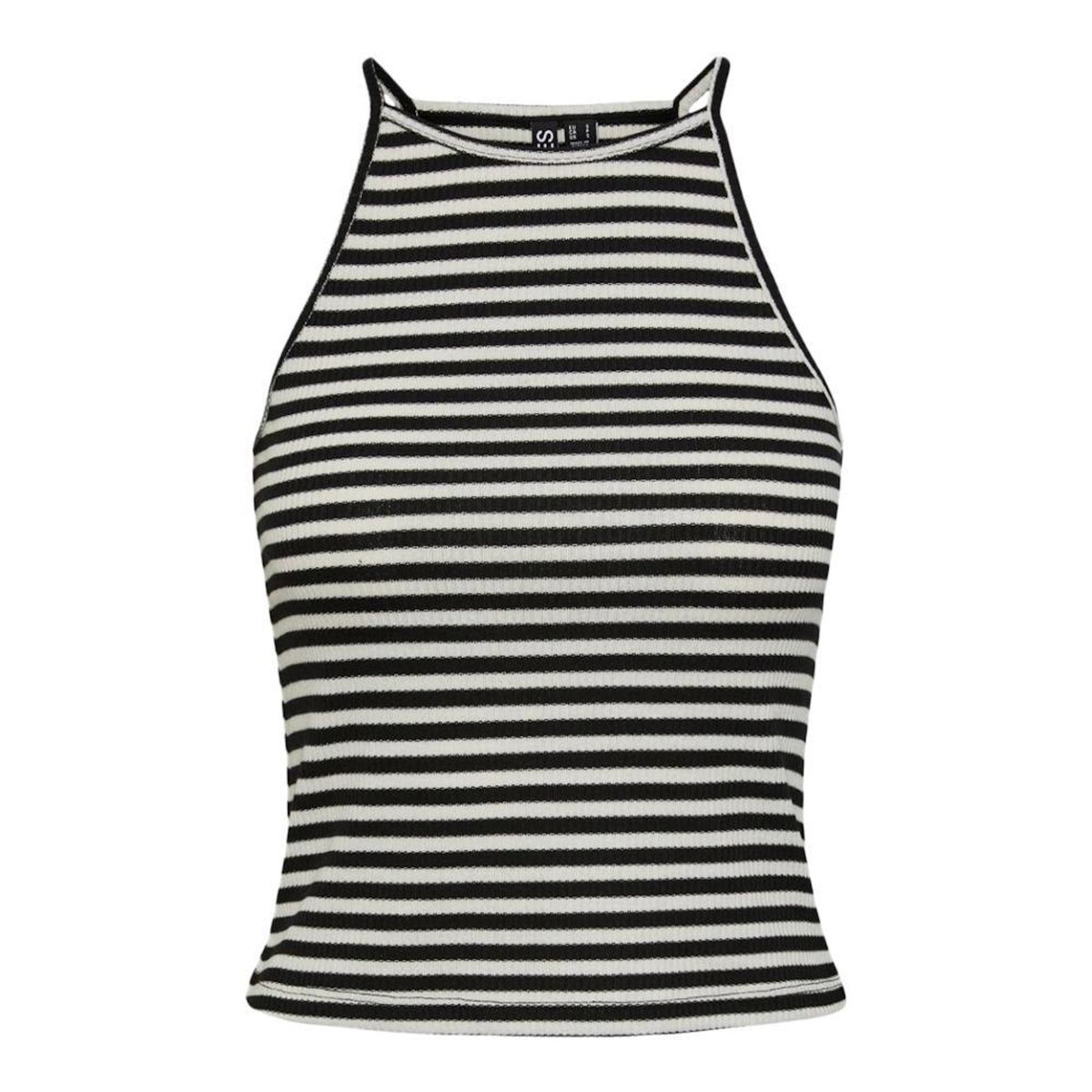 Pieces Top Noir/Blanc Femme Pieces Pcostina Strap
