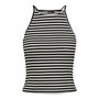 Voir la diapositive 1 : Pieces Top Noir/Blanc Femme Pieces Pcostina Strap