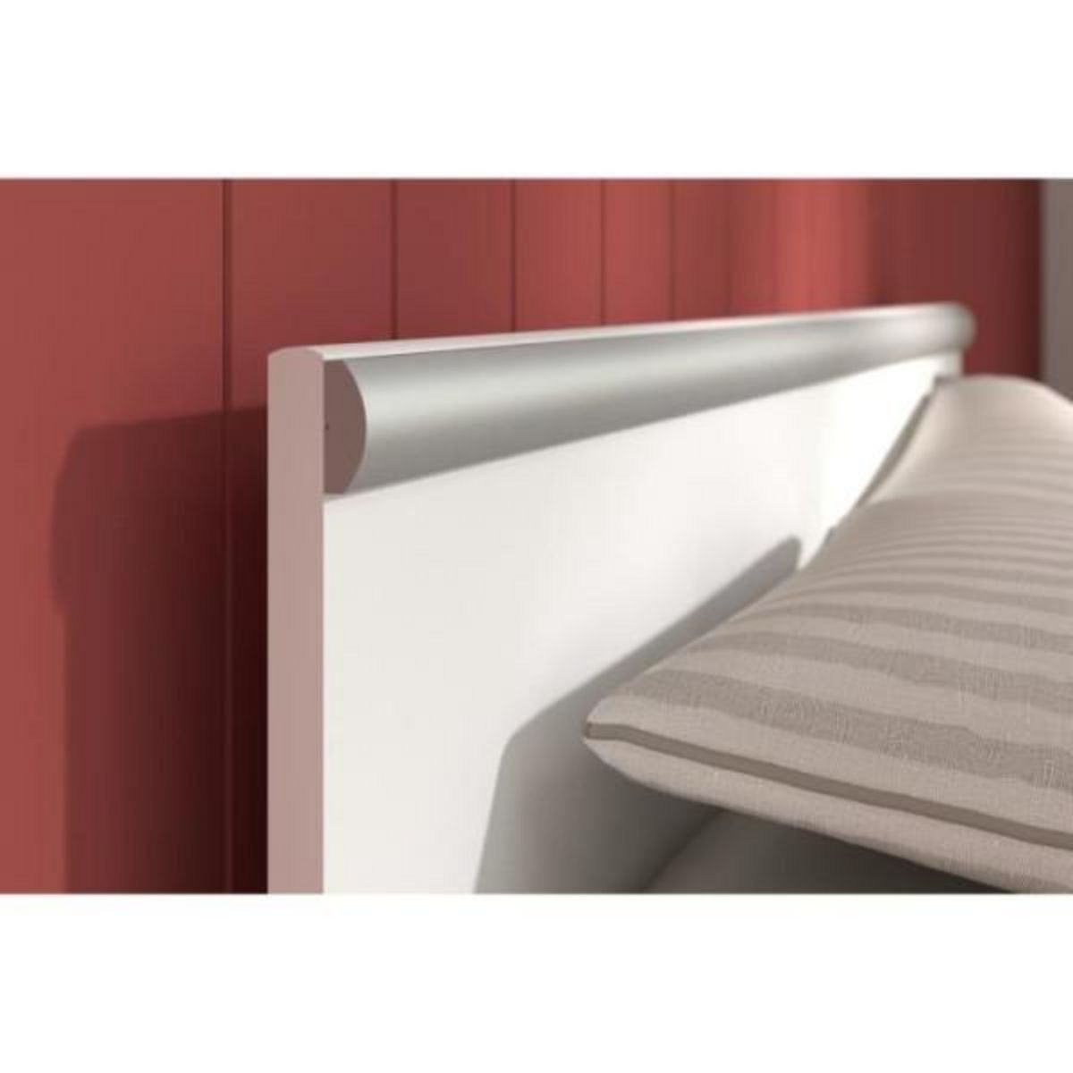 PARISOT Chambre complete adulte: Lit 160 x 200 cm + armoire 3 portes et 2 tiroirs + 2 chevets - Décor Blanc - PARISOT