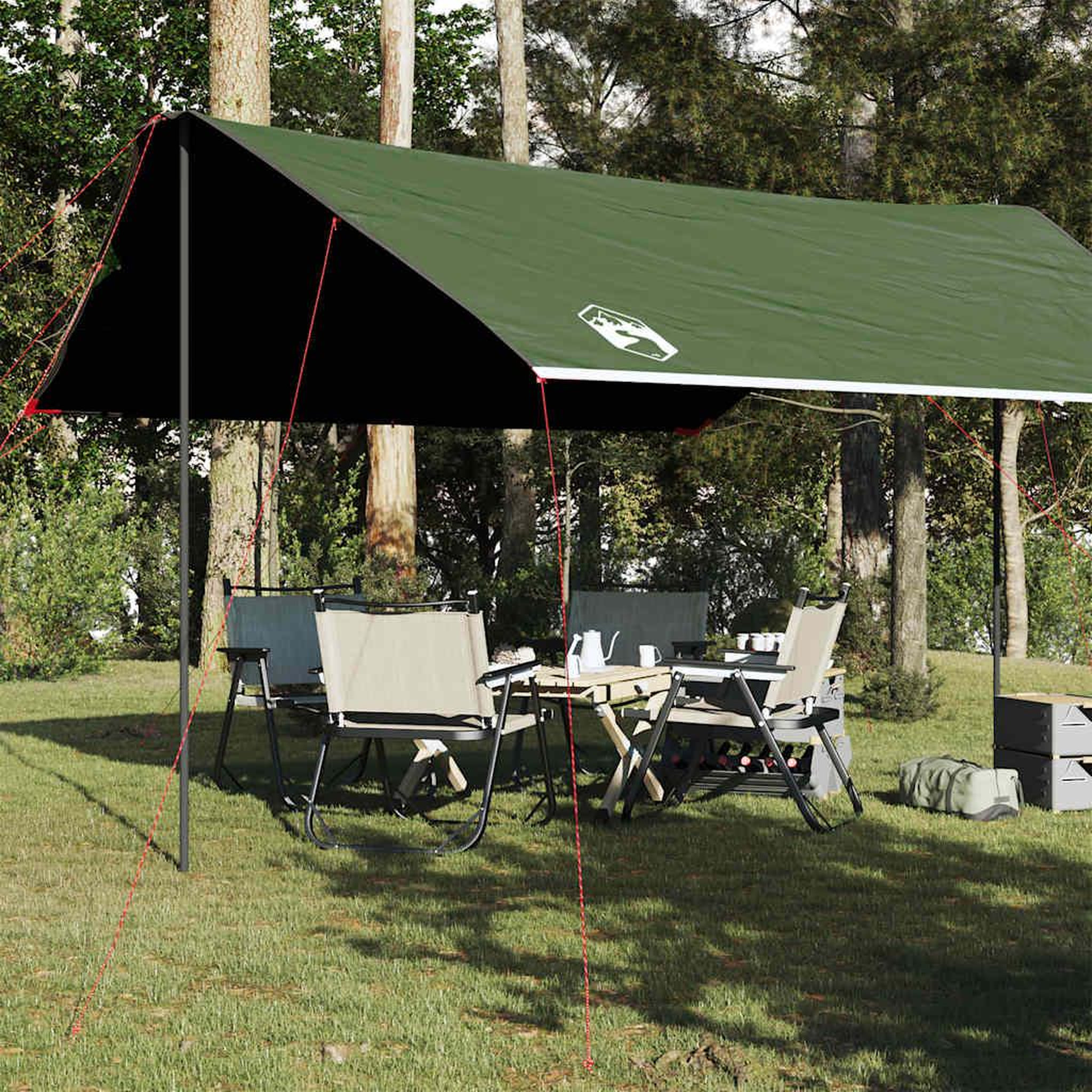 VIDAXL Bache de camping vert 460x305x210 cm impermeable