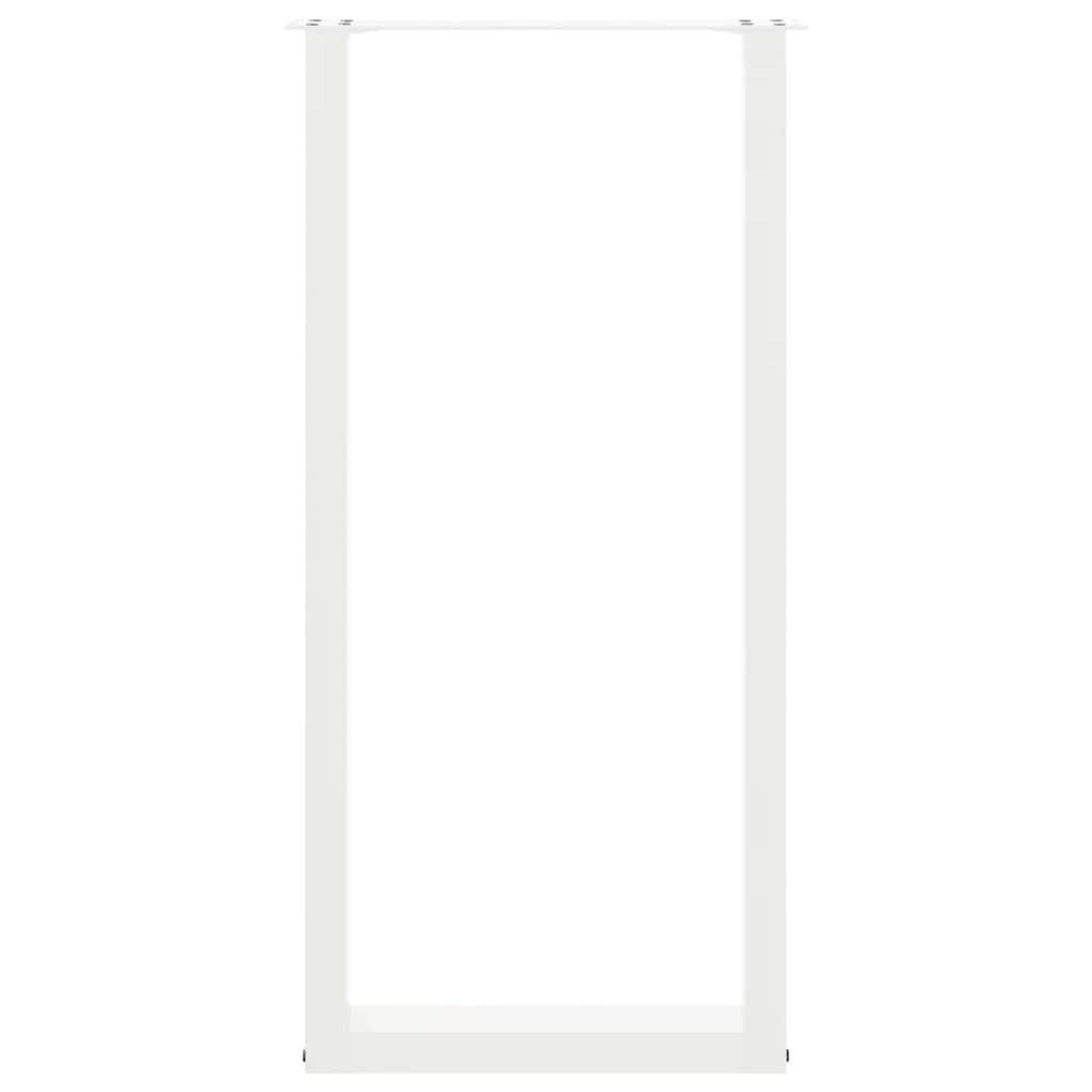 Voir la diapositive 5 : VIDAXL Pieds de table basse forme de U 2pcs blanc 40x(100-101)cm acier
