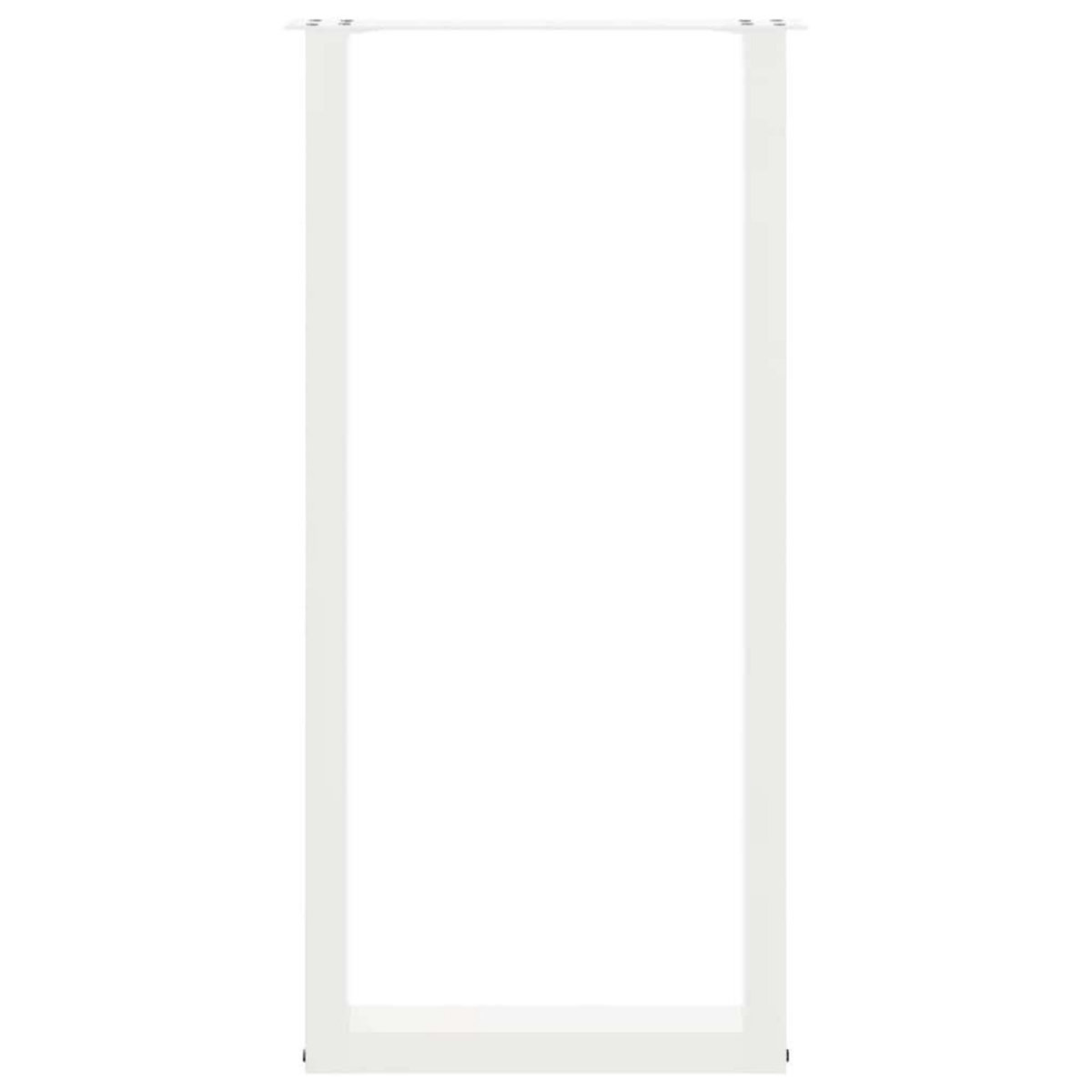 VIDAXL Pieds de table basse forme de U 2pcs blanc 40x(100-101)cm acier