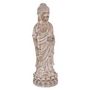Voir la diapositive 1 : ATMOSPHERA Statue Bouddha Déco  Effet Bois  91cm Beige Lin