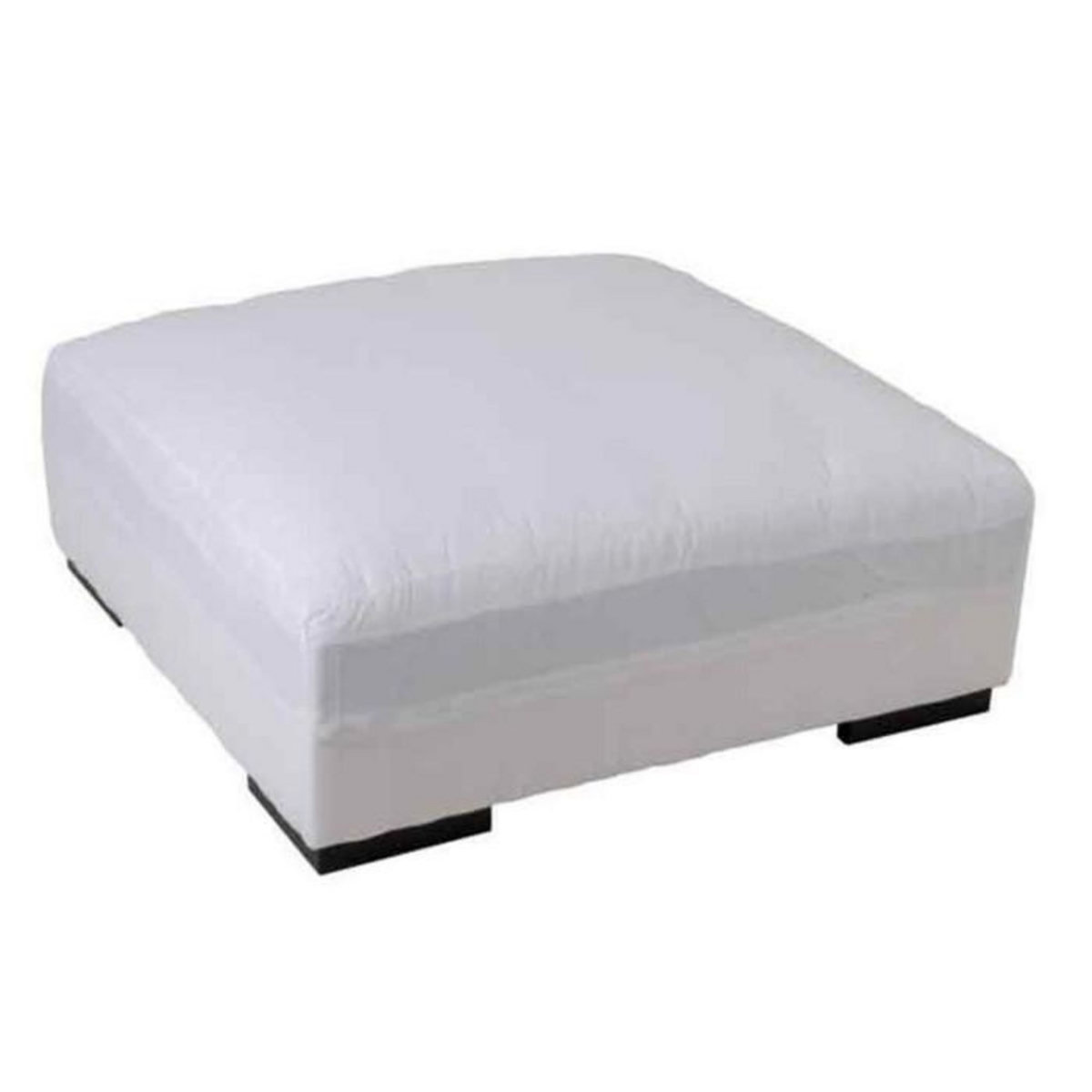 Paris Prix Pouf Carré Design  Monaco  105cm Blanc