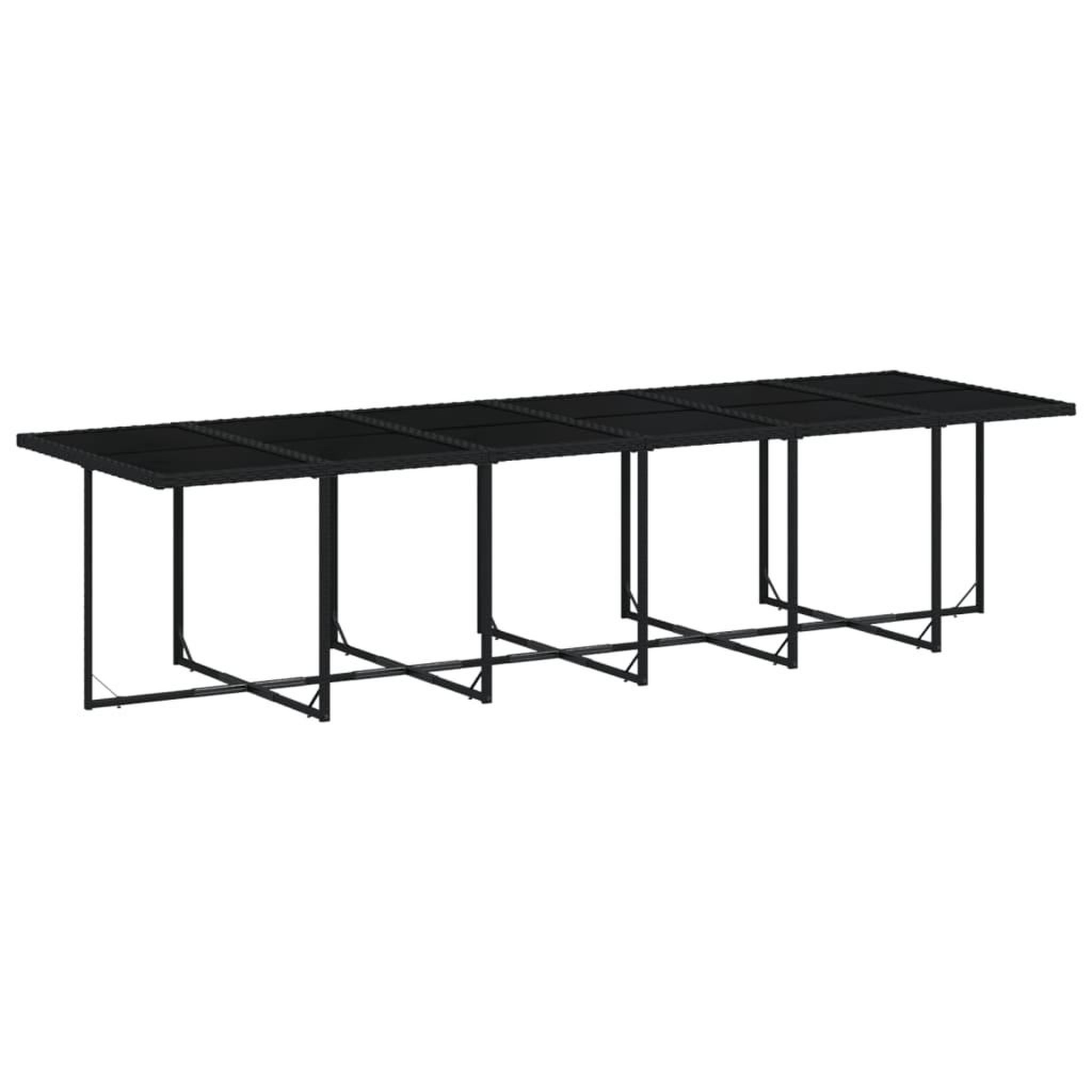 Voir la diapositive 4 : VIDAXL Ensemble a manger de jardin 17 pcs coussins noir resine tressee