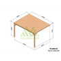 Voir la diapositive 2 : JARDIDECO Pergola adossée en bois Reims 400 x 300 cm - Maderland
