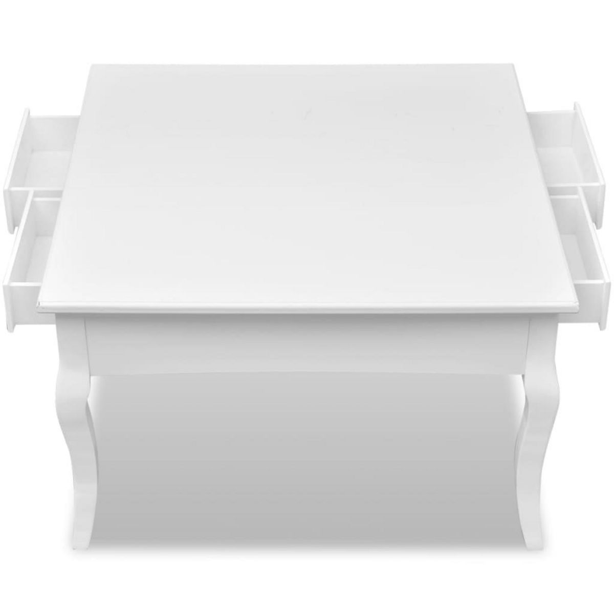 VIDAXL Table basse avec 4 tiroirs Blanc