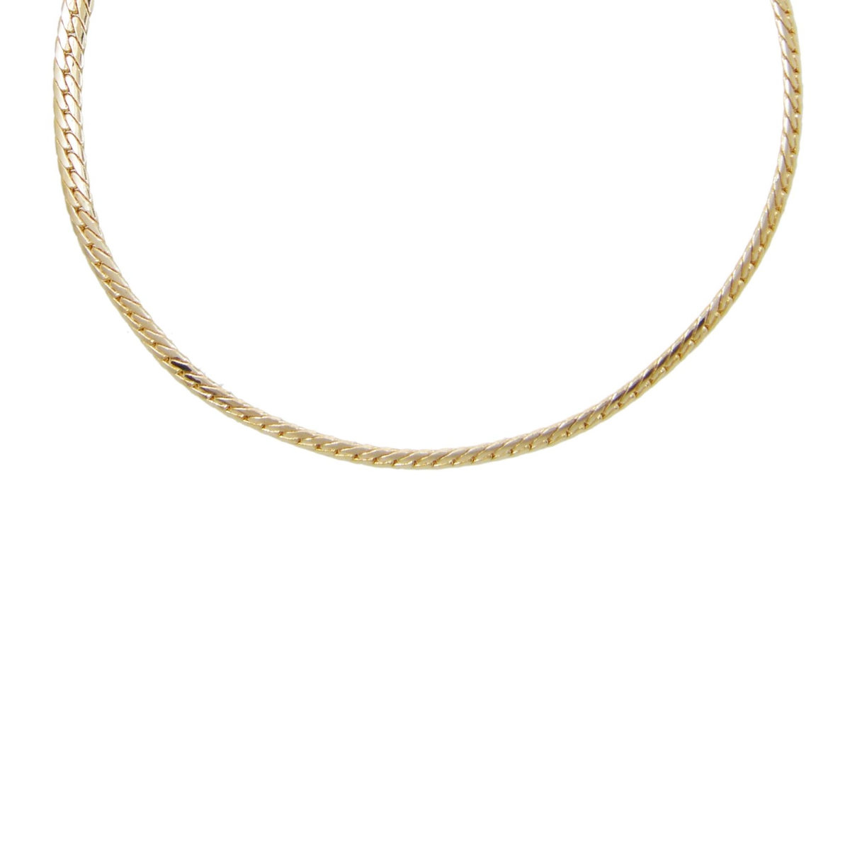 L'ATELIER D'AZUR Collier Femme Maille Anglaise - Or Jaune