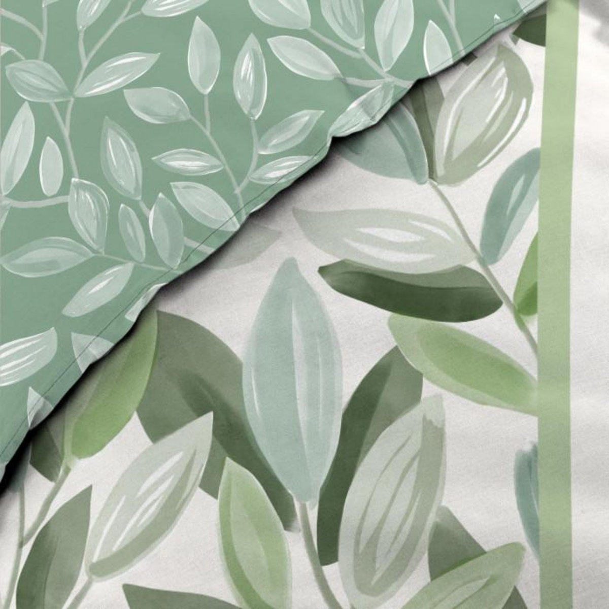 Paris Prix Parure de Lit 3 Pièces  Eleonore  240x220cm Vert