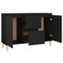 Voir la diapositive 4 : VIDAXL Buffet noir 101x35x70 cm bois d'ingenierie