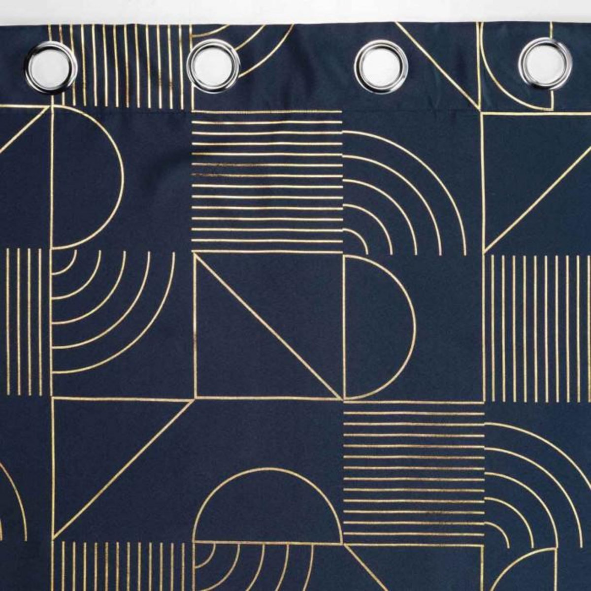 Paris Prix Rideau à Œillets Imprimé  Lineor  140x260cm Marine