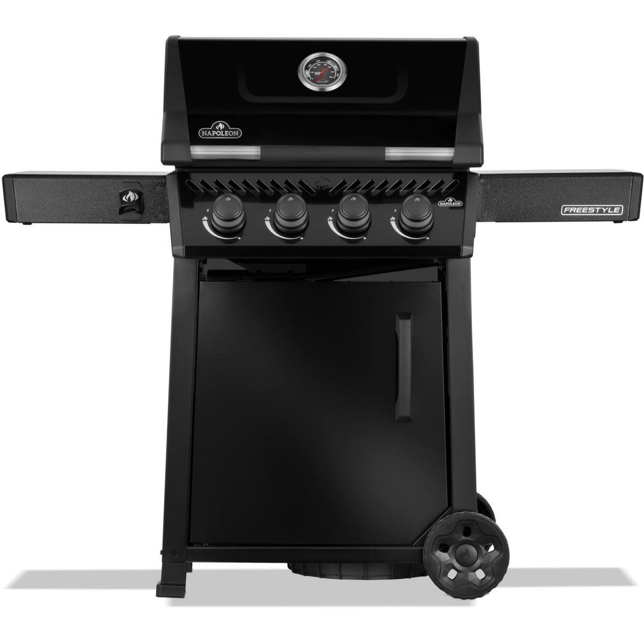 Voir la diapositive 5 : NAPOLEON Barbecue gaz freestyle 425 noir, sur chariot,4 brûleurs, surface de cuisson 60 x 45 cm