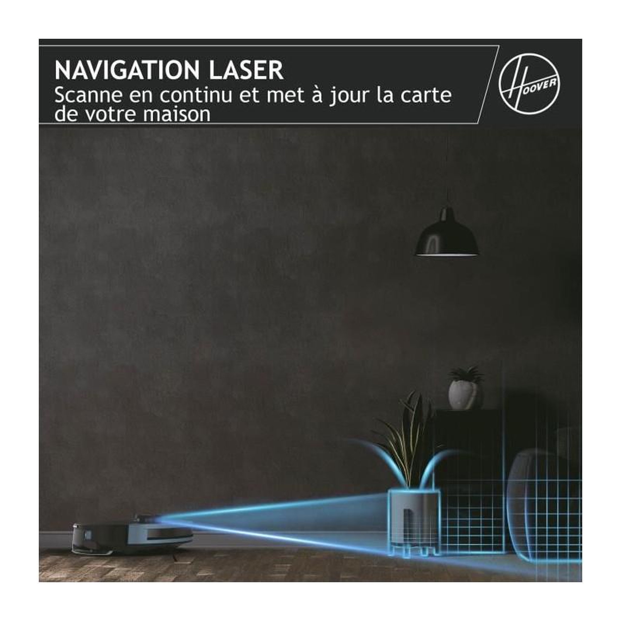 Voir la diapositive 4 : HOOVER Hoover HG430H Hydro Robot Aspirateur Laveur - Puissant 4000Pa - Tous Sols - Navigation Laser -Capteur d'obstacles - Station rech