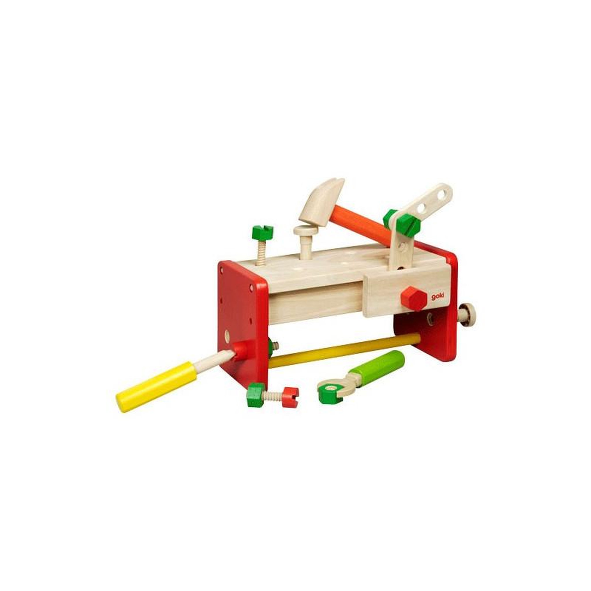 Goki GOKI Wooden Work Bench and tool box 2 in 1