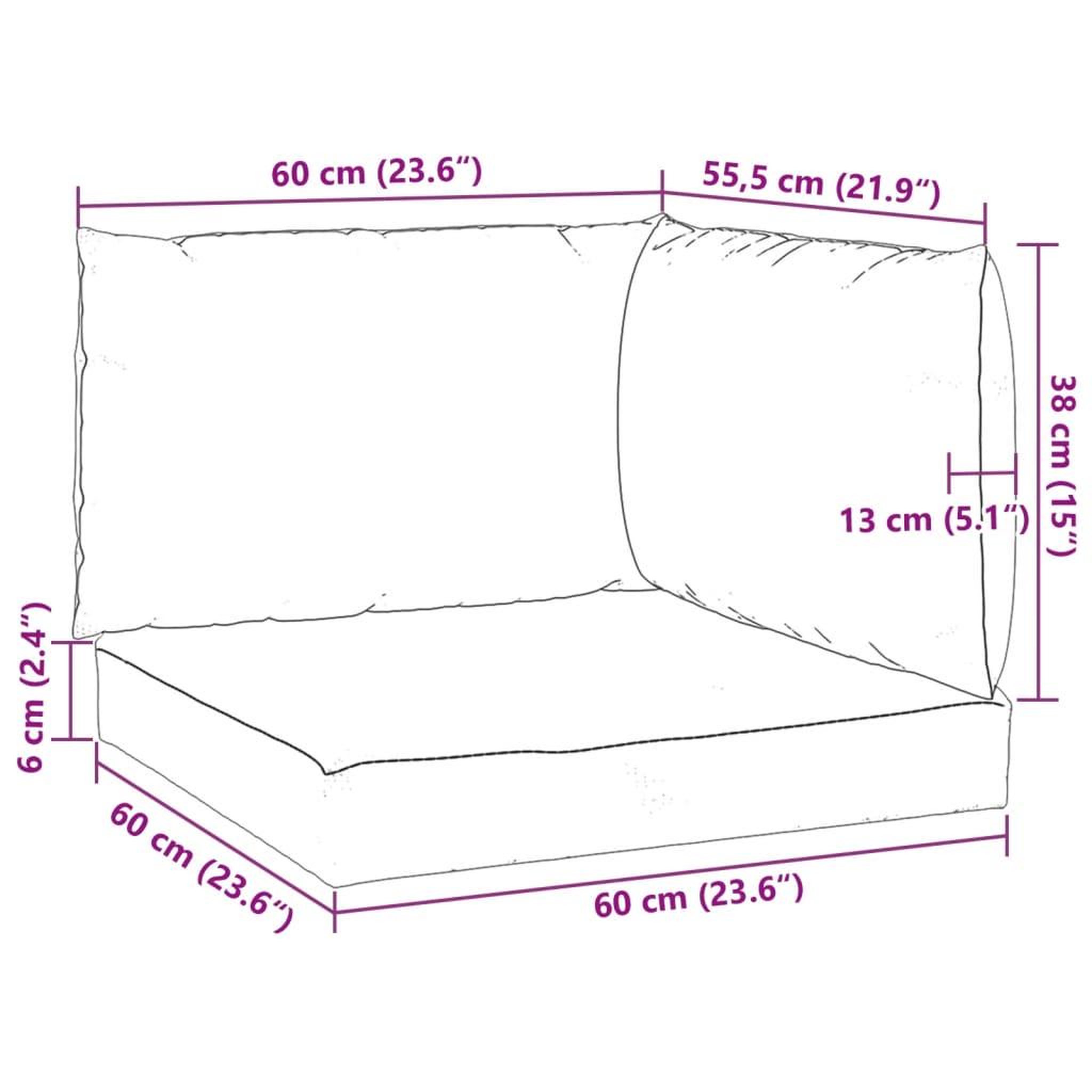 Voir la diapositive 6 : VIDAXL Coussins de palette lot de 3 anthracite tissu oxford