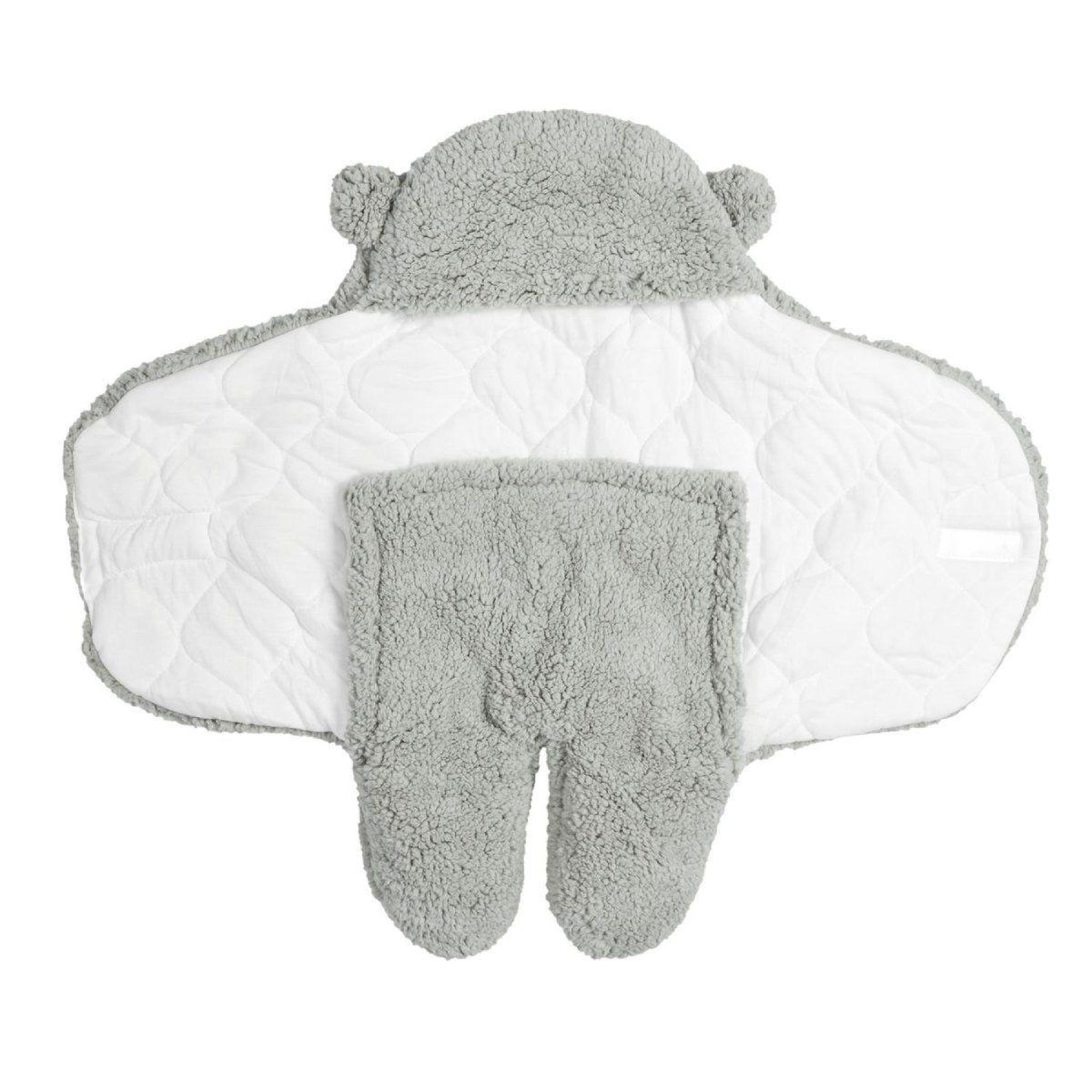 Voir la diapositive 2 : Tom & Zoé Chancelière polaire  ours  76cm gris