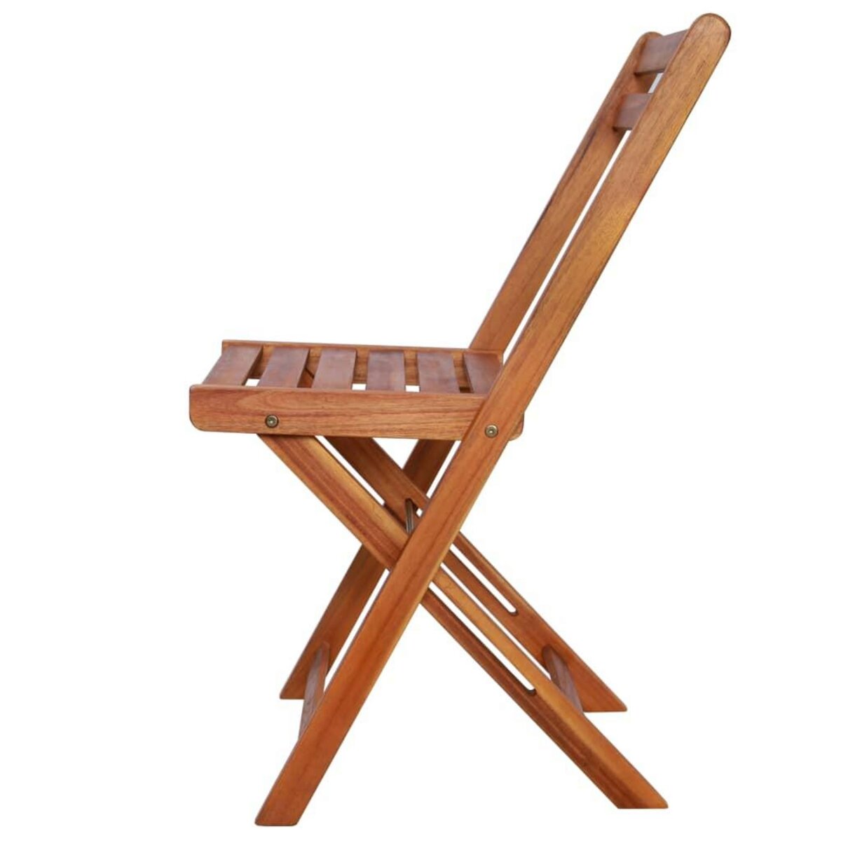 VIDAXL Chaises de bistro d'exterieur lot de 2 Bois d'acacia solide