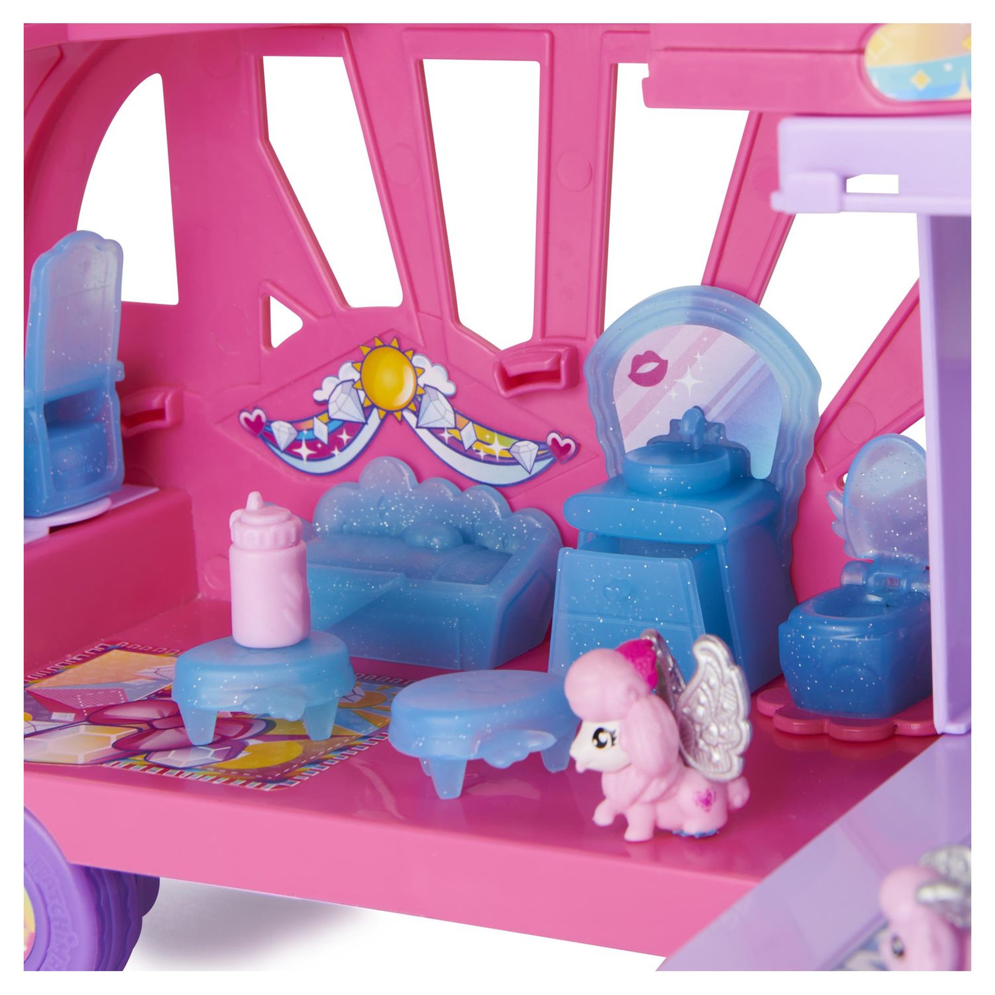 Voir la diapositive 6 : SPIN MASTER Playset Camping Car Arc-en-ciel Famille Surprise Hatchimals