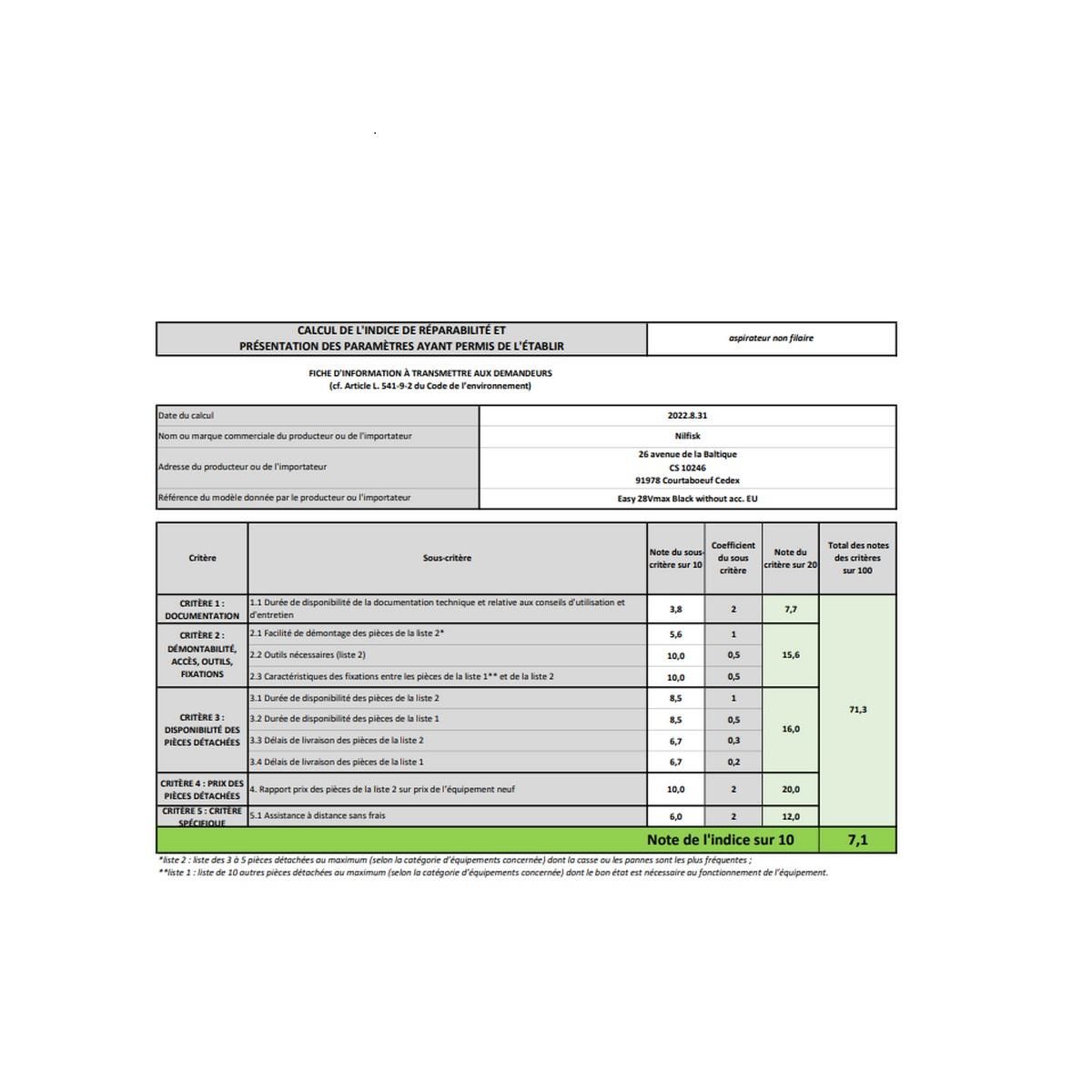 Nilfisk Aspirateur balai 2en1 28v - EASY28V-NEW