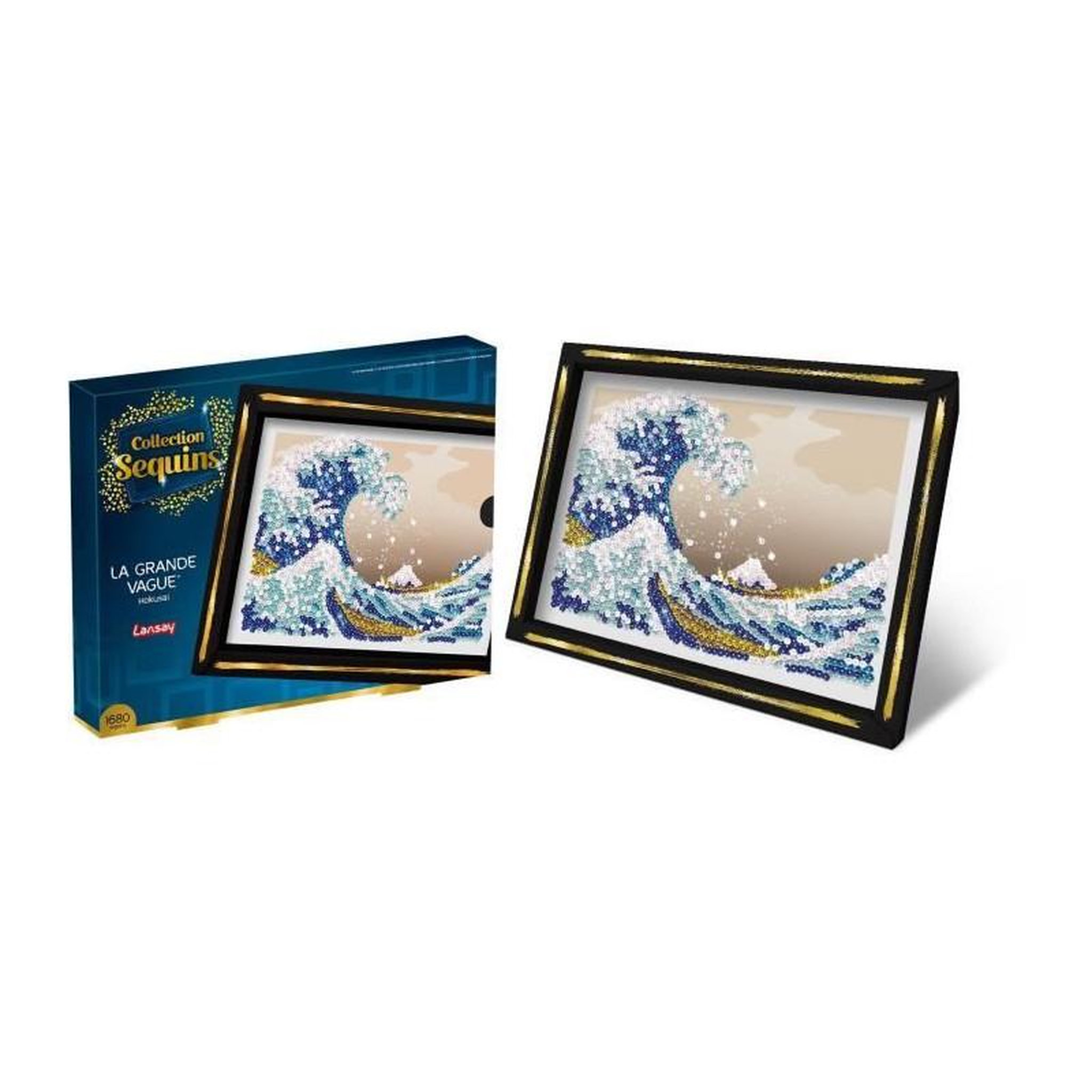 Voir la diapositive 6 : LANSAY Kit loisir créatif - LANSAY - Collection Sequins - La Grande Vague - Hokusai - Des 14 ans
