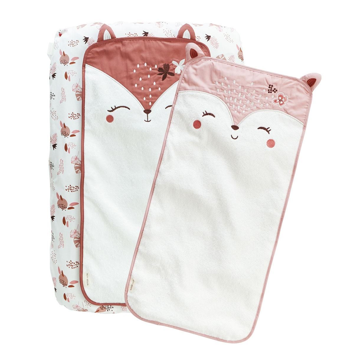 Petit Béguin Housse de matelas à langer + 2 tapis de change Machu Picchu